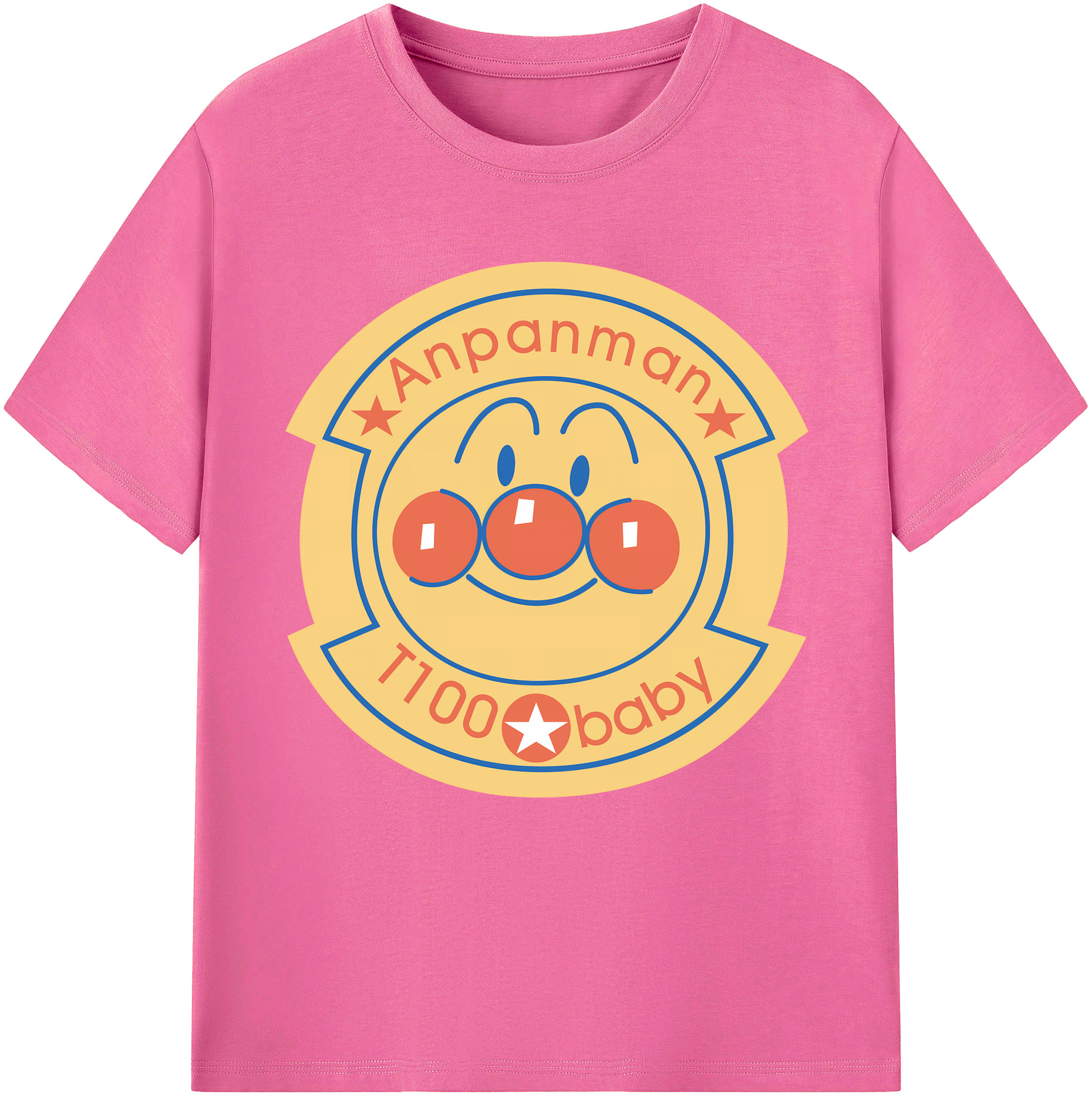 （画像用） アンパンマン Anpanman レディースカジュアルプリントTシャツ（綿100％）